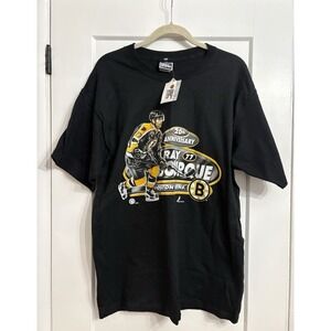 Vintage Ray Bourque 20th Anniversary Double-Sided Pro Player T-Shirt Large NWT